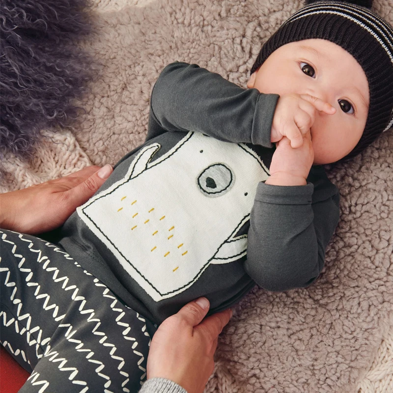 2 шт. детские штаны с длинным рукавом и мультяшным рисунком|Комплекты одежды| |