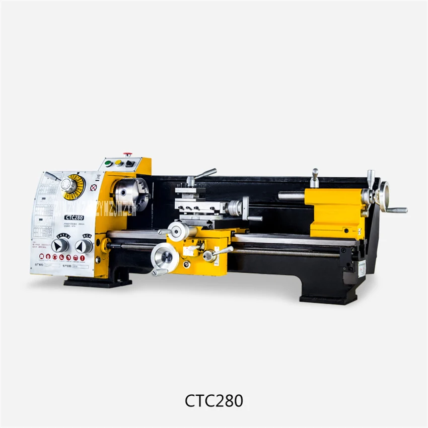 CTC280 промышленный токарный станок бытовой мини токарный станок металлический токарный станок обрабатывающий станок токарный станок 220 В/380 в 750 Вт 280 мм