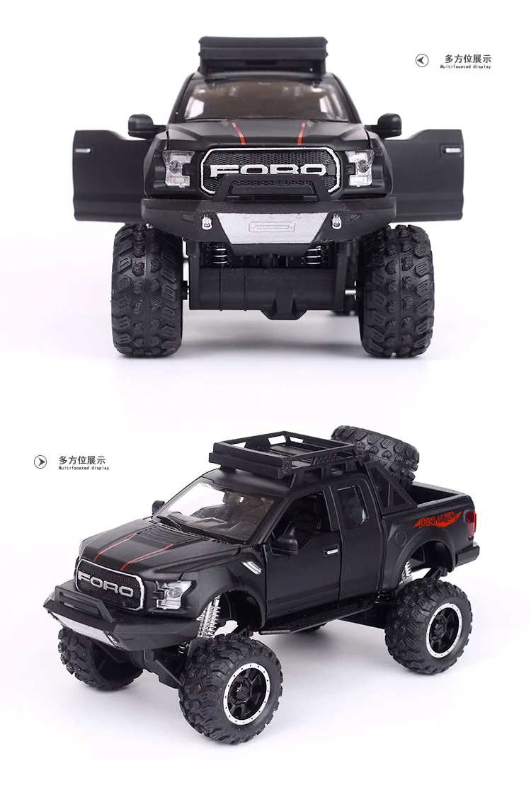Jianyuan, модель Raptor F150, внедорожник, в коробке, сплав, модель автомобиля, взрывная версия, с амортизаторами, детская игрушка, автомобиль