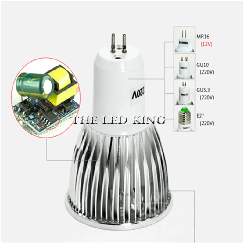 1 10X GU10 Светодиодная лампа 110 В 220 3 Вт 5 7 MR16 LED DC 12 постоянного тока с регулируемой