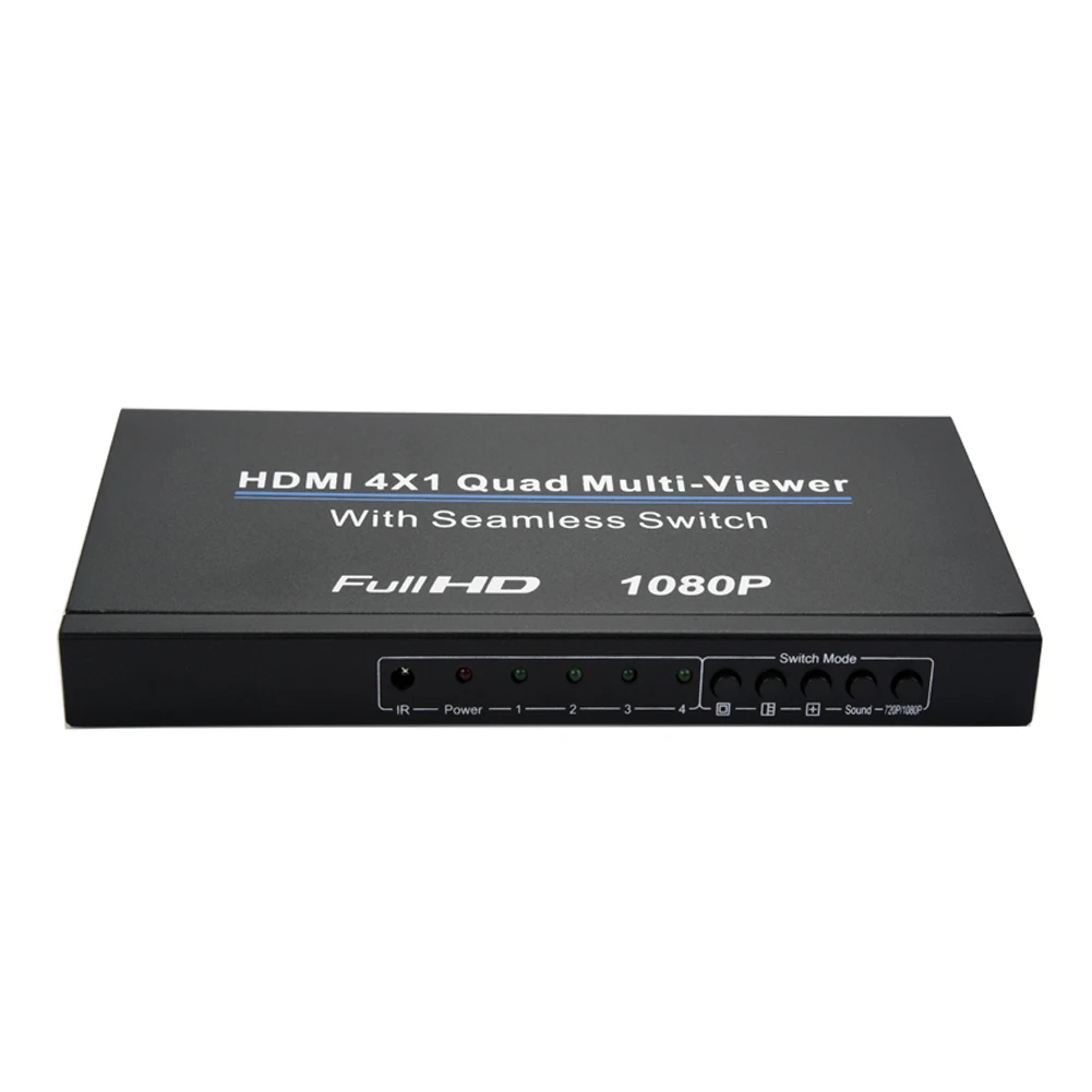 4X1 мульти-viewe HDMI Quad экран в режиме реального времени мультипросмотр с HDMI бесшовный коммутатор Функция полный 3D 1080P коммутатор для ПК