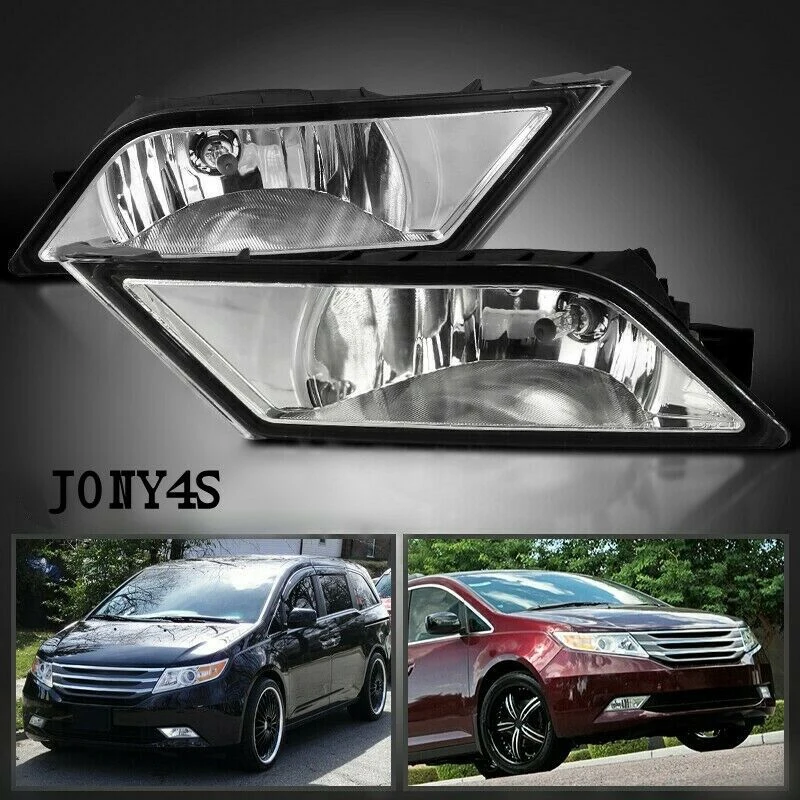 Для 2011-2013 Honda Odyssey Прозрачный бампер вождения Противотуманные фары+ переключатель левый+ правый США издание