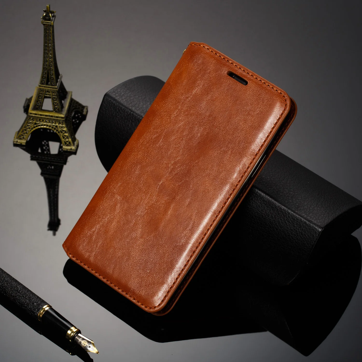 Чехол-бумажник из искусственной кожи для IPhone 11 Pro Xr Xs 11pro Max X 8 7 6 6s Plus, роскошный чехол-книжка с магнитной застежкой, чехол-книжка 11 - Цвет: Brown You Te Bi