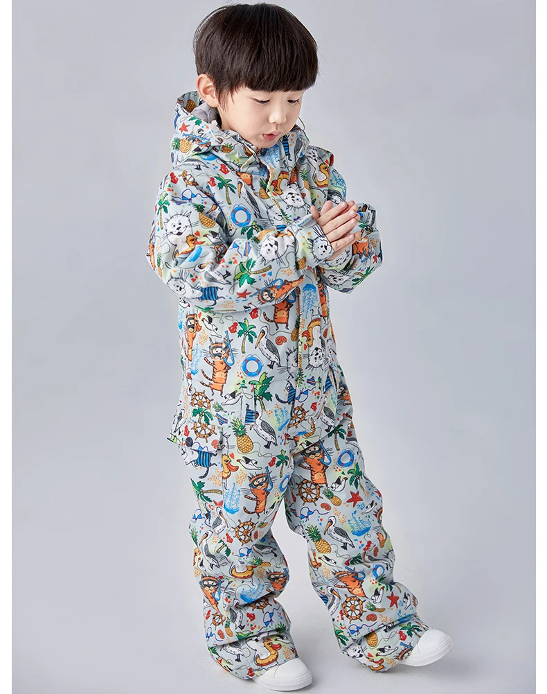 Dollplus/детский лыжный комбинезон; лыжная куртка для сноуборда; спортивная одежда для мальчиков и девочек; комплект зимних штанов; комплект одежды