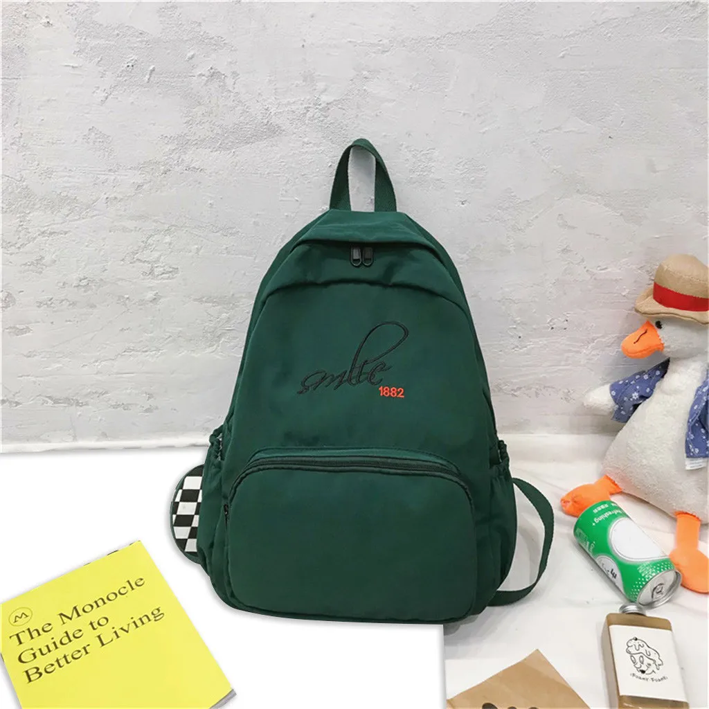 2019 новый нейлоновый женский рюкзак Однотонная одежда Для женщин Дорожная сумка