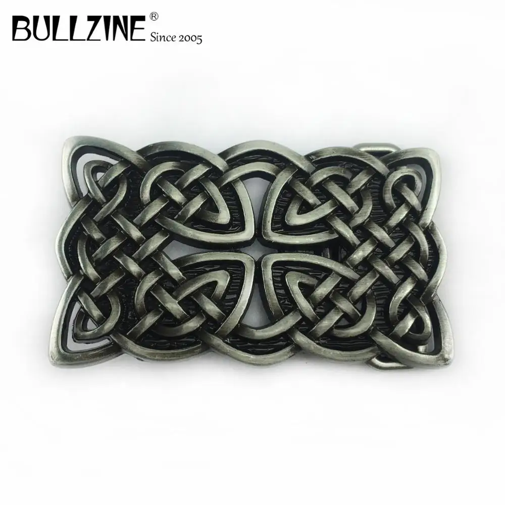 Bullzine zinc alloy western celtic cross belt buckle  2 colors available FP-03368 cowboy jeans gift belt buckle drop shipping