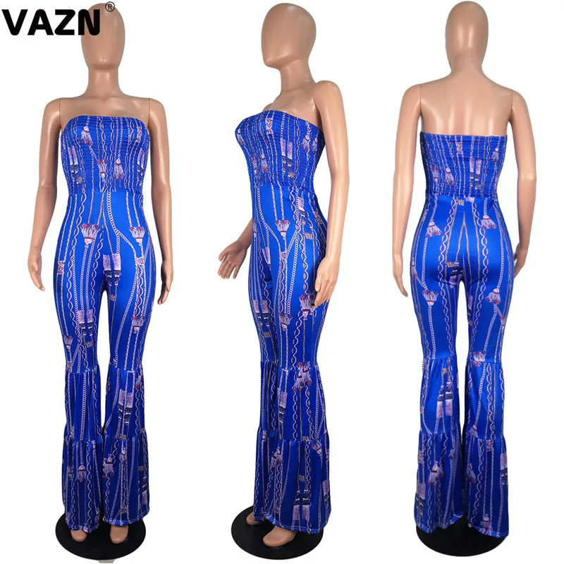 VAZN YY5063 горячая Распродажа без бретелек Летняя сексуальная леди 3 цвета комбинезон бандаж длинный брючный комбинезон сексуальные женские комбинезоны
