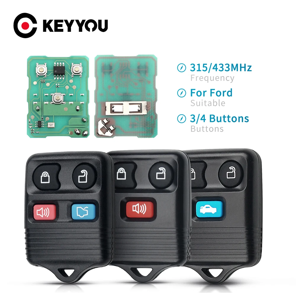 Keyyou Con Batteria Per Ford Transit Mk6 Connect 2000 2001 2002 2003 2004 2005 2006 Car Key Fob Remote Car Key Keyless Entry Fob