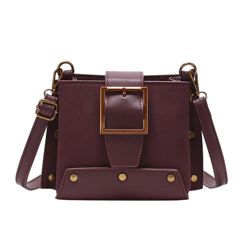

Women Bags Autumn Small Square Package Wild Korean Version Solid Color Buckle Shoulder Messenger Bag Female Phone Wallet SS7862