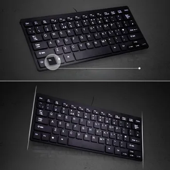 

78 Keys Ultra-thin Replacement Quiet USB Lightweight Mini Keyboard Metallic Finish For Laptop PC Multimedia Slim Compact Wired