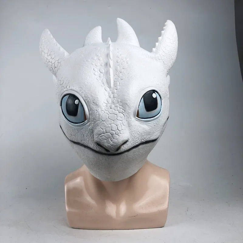 Как приручить дракона ночной яростью Беззубик шлем маски для косплей на голову полностью, из латекса маски дети взрослые косплей реквизит подарок Хэллоуин