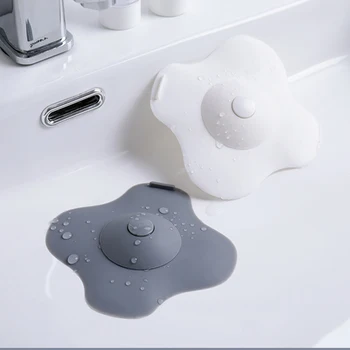 

New Bathroom Water Drain Plug Silicone Rubber Stopper Circle Sink Strainer Kitchen Hair Drain Strainer Bowl Stopper Stopper
