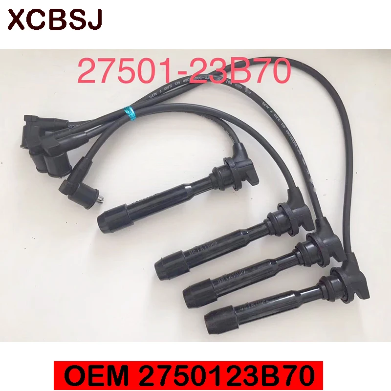 Аксессуары 27501-23B70 2750123B70 2750123A00 новая Искра зажигания коммутационные шнуры набор кабелей для Hyundai Tiburon TUSCON AVANTE