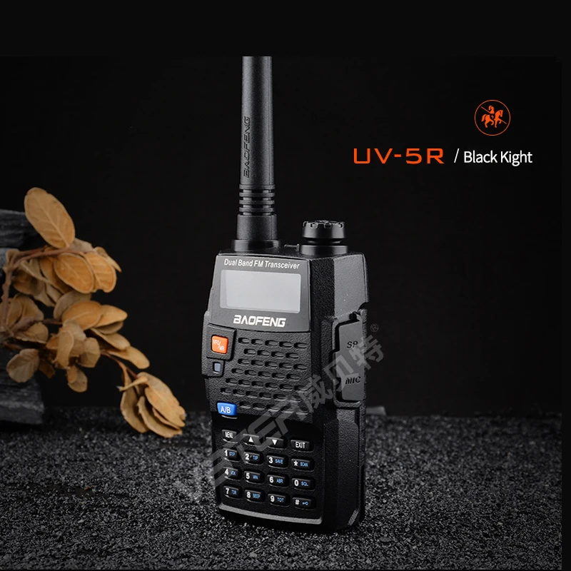 Baofeng UV-5R 4 поколения черный рыцарь рация 136-174/400-520 МГц двухстороннее радио Профессиональный fm-приемопередатчик с наушником