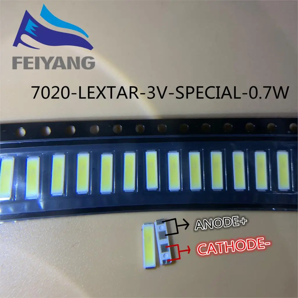 100 шт. оригинал для Lextar SMD LED 7020 3В 0 7 Вт 240ма холодный белый 10000-13000 к подсветки