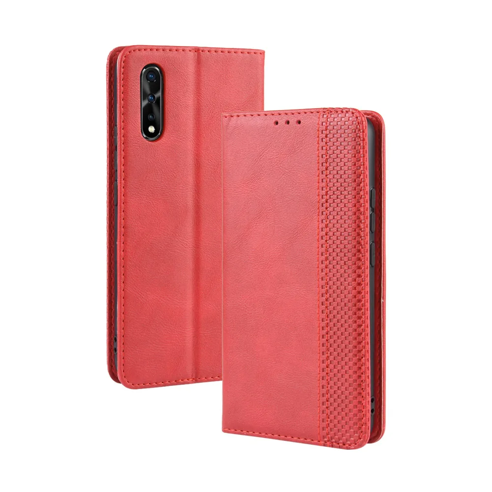 Магнитный винтажный кожаный чехол Премиум Coque для Vivo Y12 Y 12 чехол 6,35 дюймов флип фривольный анти осенний чехол
