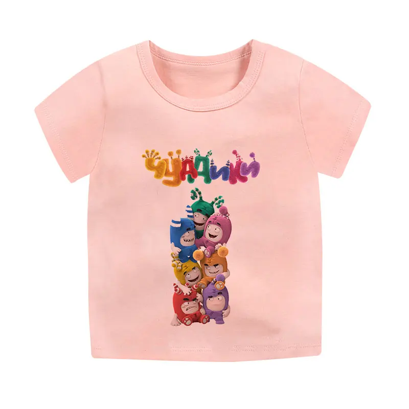 crianças dos desenhos animados oddbods camiseta menina anime topo meninos roupas crianças verão respirável tshirts bonito do bebê meninas roupas