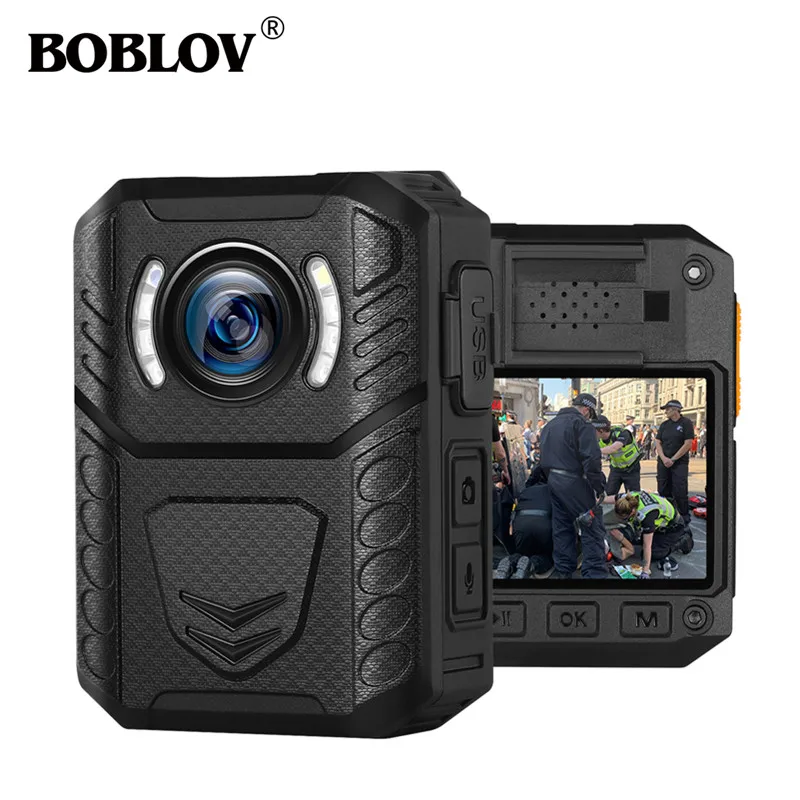 Boblov X3A Body Worn Camera HD 1296P DVR Video Security Cam IR Night Vision Wearable Mini Camcorders police camera