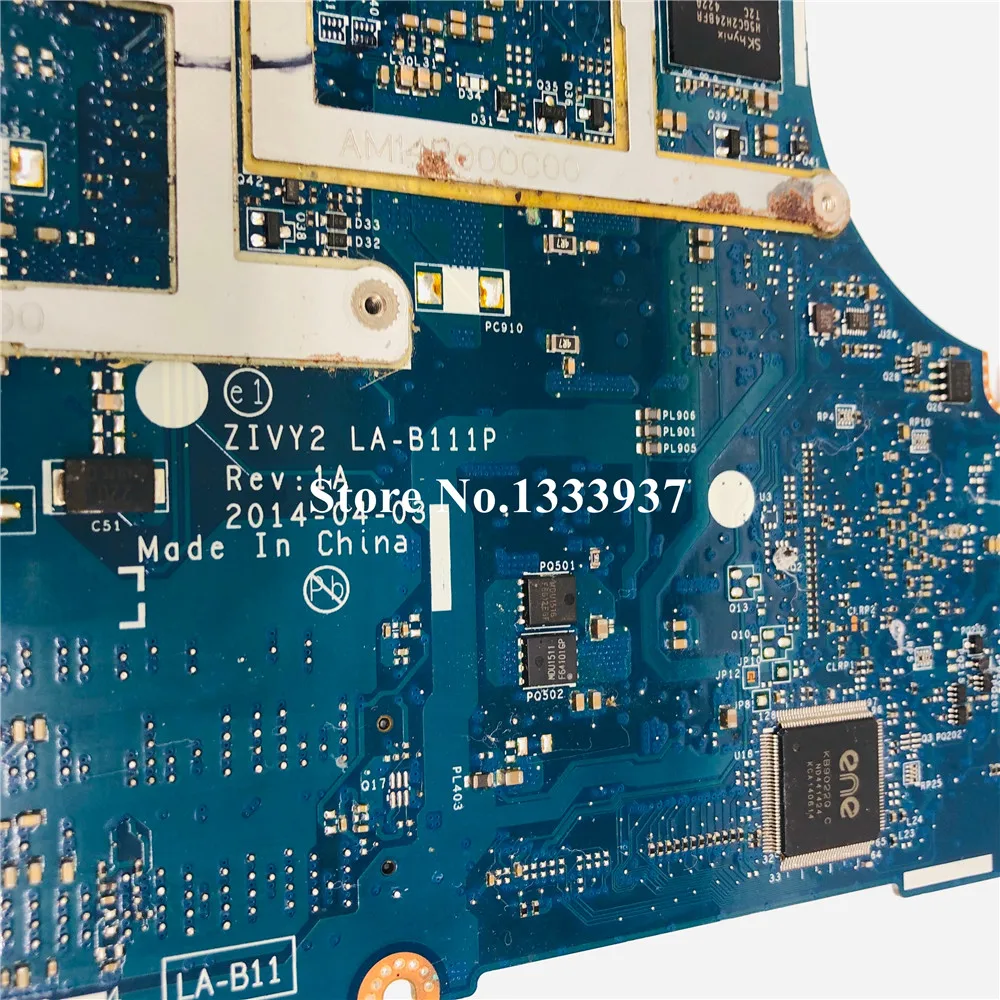 discounted  For Lenovo Y50-70 Laptop Motherboard With i7-4710HQ SR1PX ZIVY2 LA-B111P mainboard