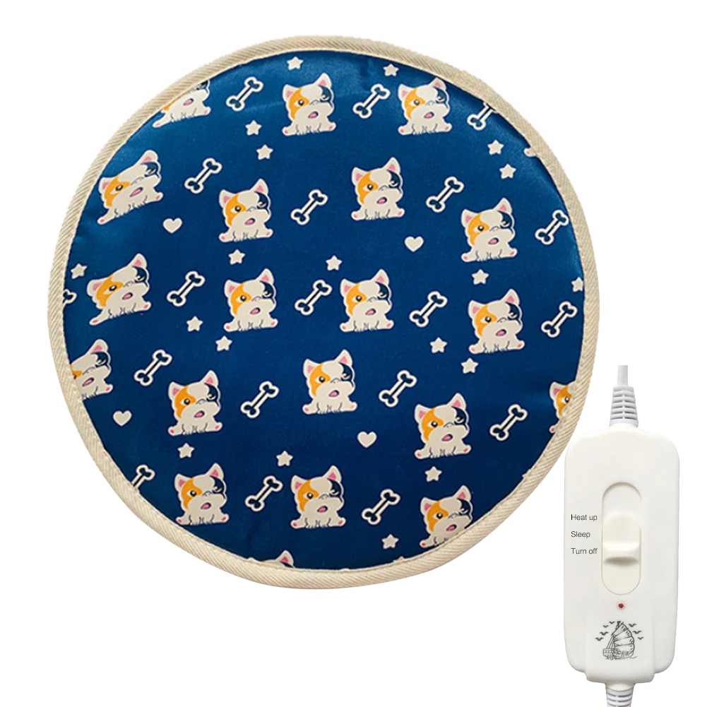 

Dog Bed 3 Levels Temperature Adjustable Pet Electric Blanket Heating Pad Dog Cat Warm Waterproof Chew Resistant Heated Mat