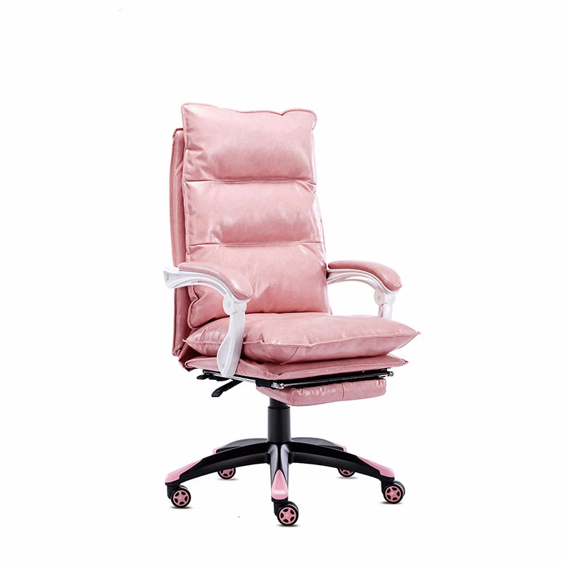 Домашнее компьютерное кресло розового цвета, красивое кресло для девочки, игровое кресло для геймера, двойная спинка, роскошная