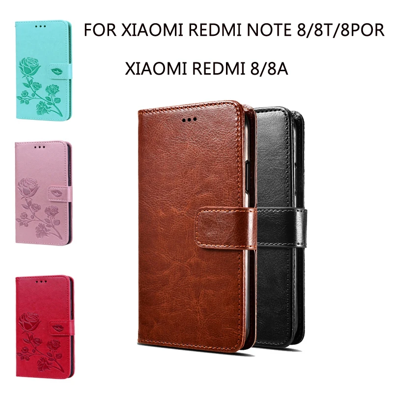 Чехол для Xiaomi Redmi Note 8 чехол-бумажник Por 8T чехол 8A защита экрана телефона флип-чехол
