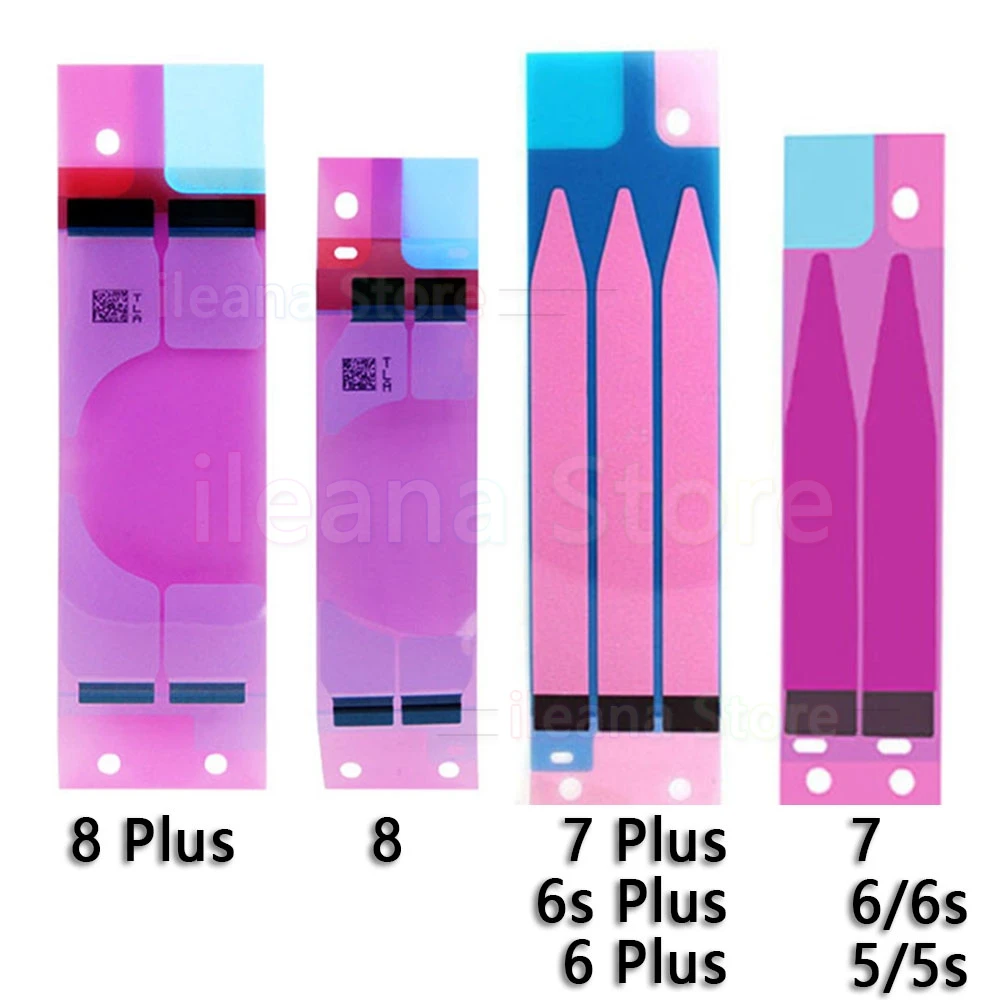 

2 Piece For iPhone 6 6s 7 8 Plus X Xs Max XR 5s 5c Battery Adhesive Sticker Tape Strip Stickers Original Replacement