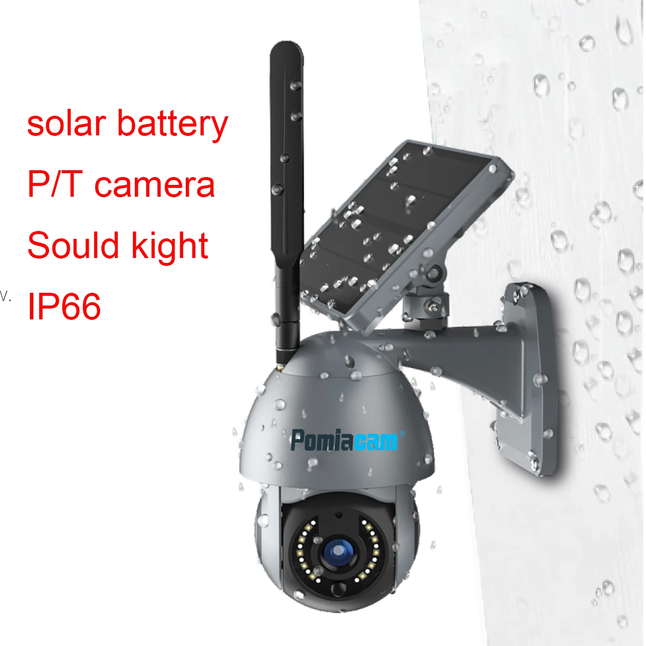 Sould-light Camera Solar Camera Security Outdoor Wireless Battery Powered for Corridor Staircase Apartment RV WIFI