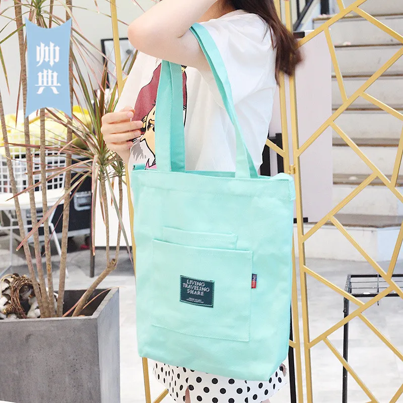 Новая стильная парусиновая сумка с буквенным принтом в Корейском стиле, модная хозяйственная сумка через плечо, универсальная школьная сумка