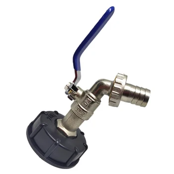 

Ibc Tote Tank Hose Fitting Adapter With 3/4" Brass Faucet Valve Switch Connector Snap Hose Connectors IBC Tank Adapter Valve