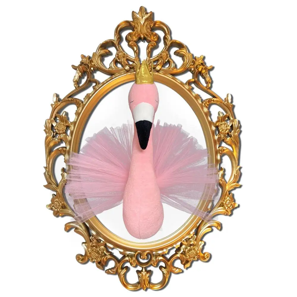 Creative Art Hanging Game House Kids Nursey kids Room Decoration 3D Animal Heads Swan Wall Hanging Decor