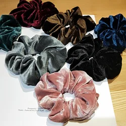 New Arrival Velvet Scrunchie for Women Disc Hair Flower Headrope Quality No Hurt Hair Rubber Bun Hair Accessories Elastic Spring