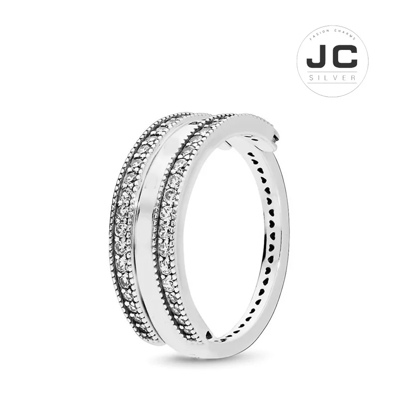 JC модное 925 пробы Серебряное Оригинальное кольцо, вращающееся классическое женское кольцо, мужское кольцо, ювелирное изделие, подарок с логотипом
