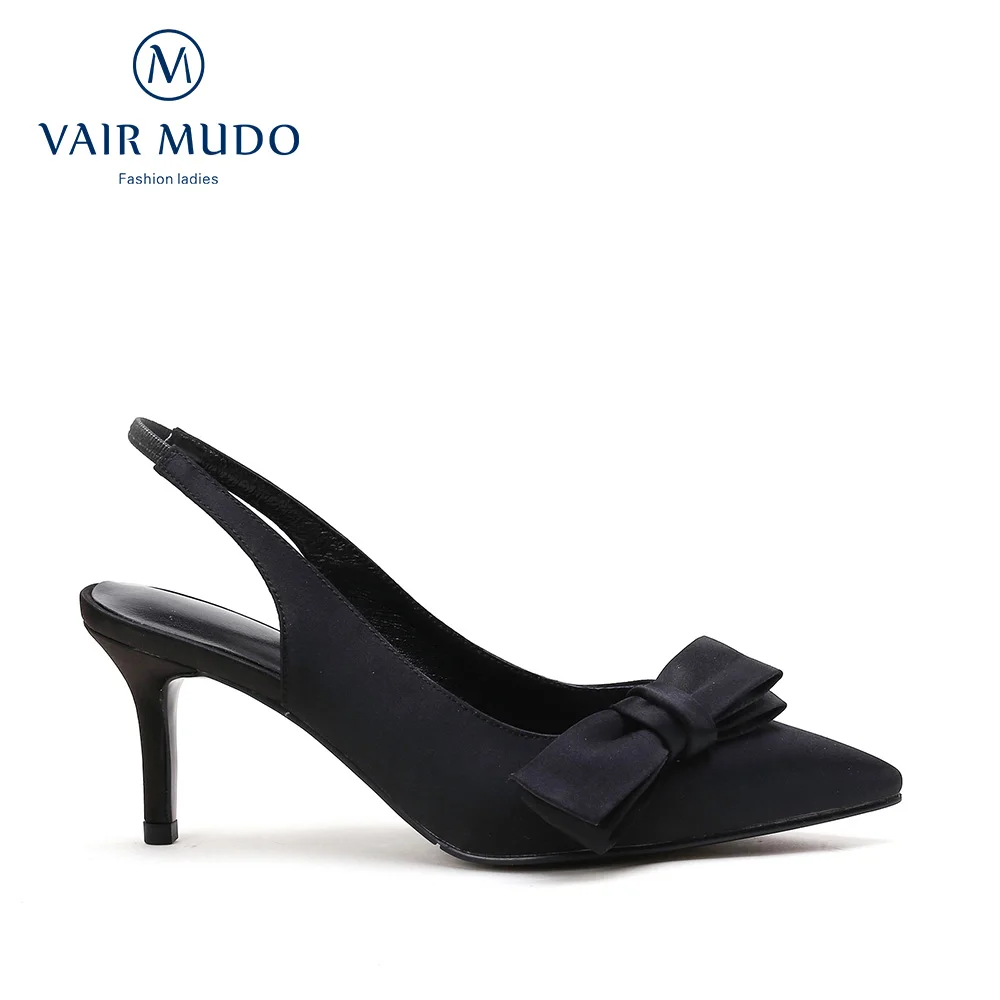 

VAIR MUDO Spring Summer Women Pumps Shoes Ladies Sexy Women High Heel Dress Fashion Footwear Silk Point Toe D51L