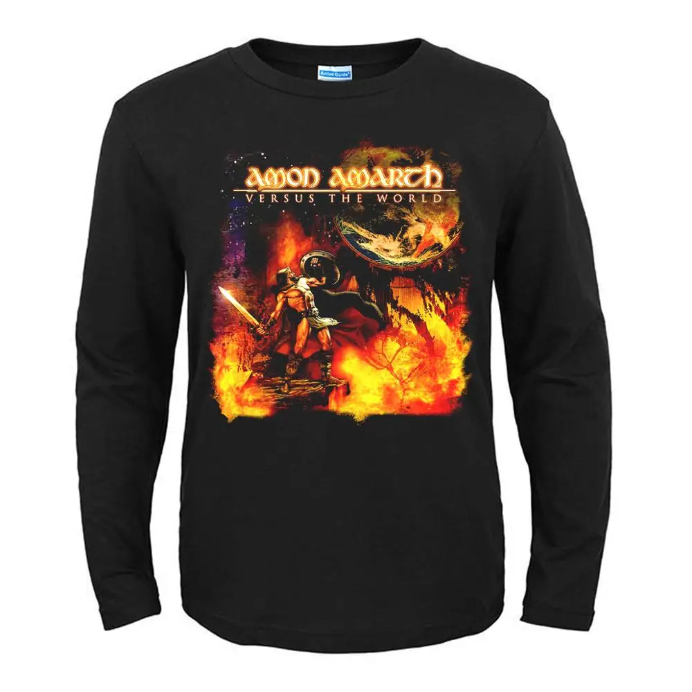 1 16 дизайнов Amon Amarth рок-группа мужская длинная рубашка с длинными рукавами фитнес Hardrock Heavy Metal Viking warrior tee скейтборд 3D череп - Цвет: 1