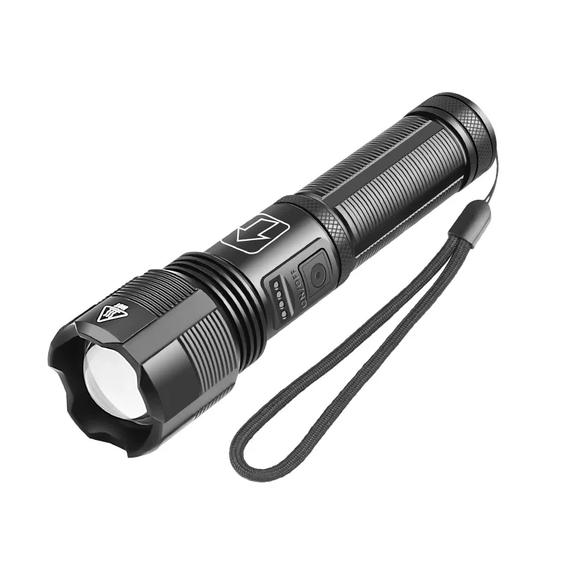 Led Flashlight High Quality Tactical Hunting Power AAA Battery Usb Rechargeable Torch Zoomable Lantern for Fishing Camping | Освещение