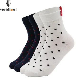 

VERIDICAL 5 pairs/lot woman socks cotton short good quality dot strawberry business harajuku thermal socks Japanese style