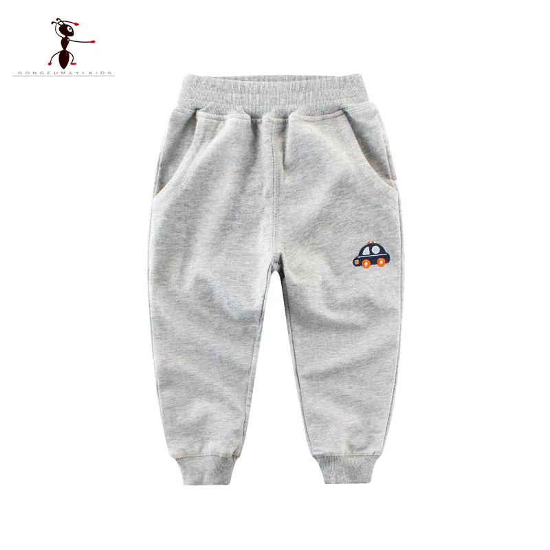 Kung Fu Ant/Pants2-8years повседневные штаны для мальчиков; одежда для детей; хлопковые длинные брюки для мальчиков; детская одежда для мальчиков; зимние спортивные штаны - Цвет: gray