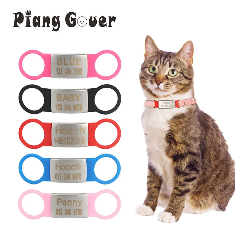 Personalized Silicone Pet ID Tag with Name & Phone 2