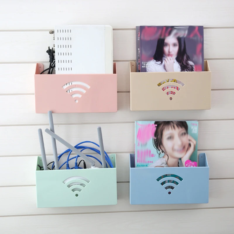 Беспроводной Wi Fi роутер коробка для хранения полка настенный подвесной