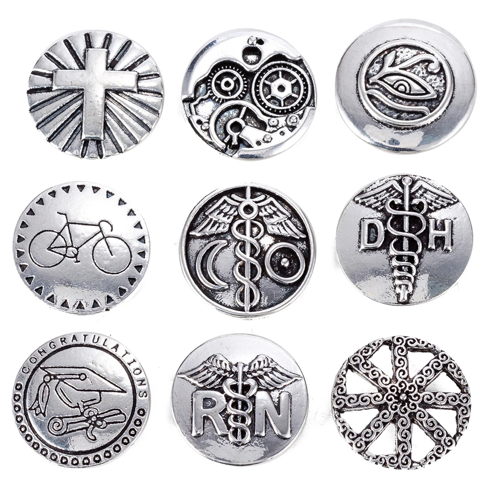 Hot sale Bike metal snap button 18 mm snaps for snaps bracelets fit ginger snaps jewelry armband bracelets TZ9005