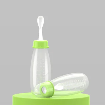 

240ml Baby Bottle Training PP Milk Squeeze Children Food Supplement Rice Cereal Spoon