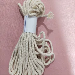 Vibrant 100% Cotton Braided Rope for Crafts & Accessories - Red/Black 5mm (White)