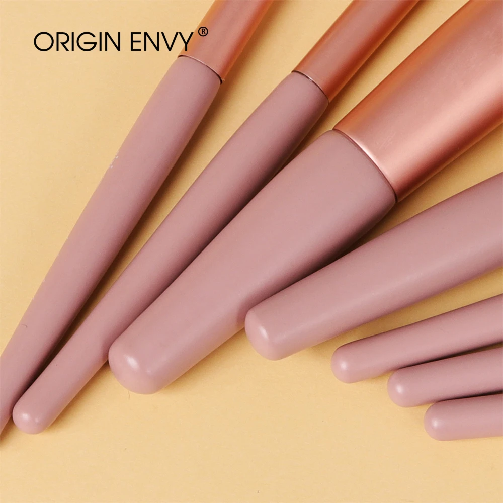 ORIGIN ENVY 7Pcs Makeup Brushes Foundation Brush Wooden Handle Soft Hair Makeup Set Brush Portable Beauty Tool Beauty