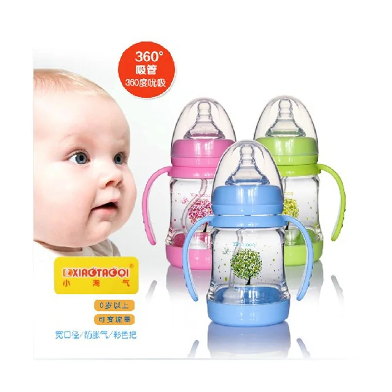 

Wide Mouth Feeding Bottle Small Naughty Tritan Feeding Bottle Newborns Drop-resistant Feeding Bottle Multi-color Selectable Mate