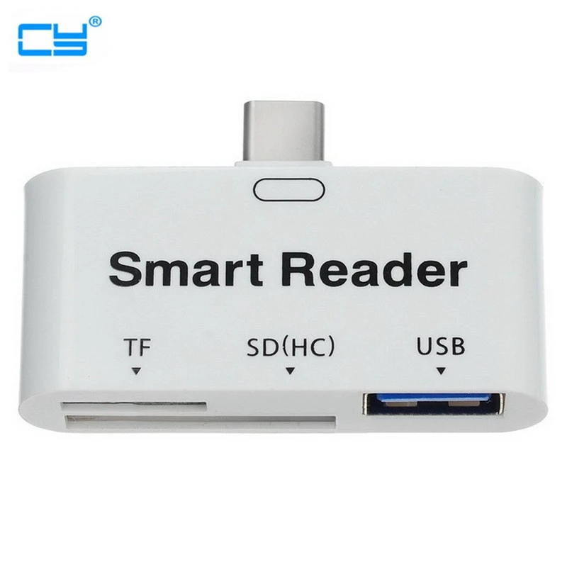 Type-C USB3.1 считыватель смарт-карт USB3.0 OTG адаптер и TF и SD кардридер 3 в 1 USB-C многофункциональный конвертер для устройств type-C