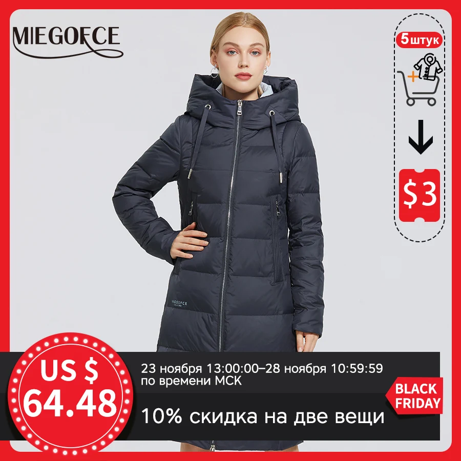 MIEGOFCE 2020 New Winter Womens Jacket Long Warm