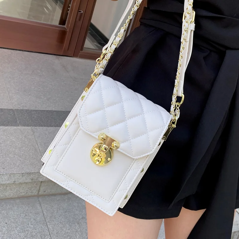 

Mini Small Square Bag 2020 Fashion New Women's Quilted Chain Leather Shoulder Bags Female Diamond Lattice Pattern Crossbody Bag