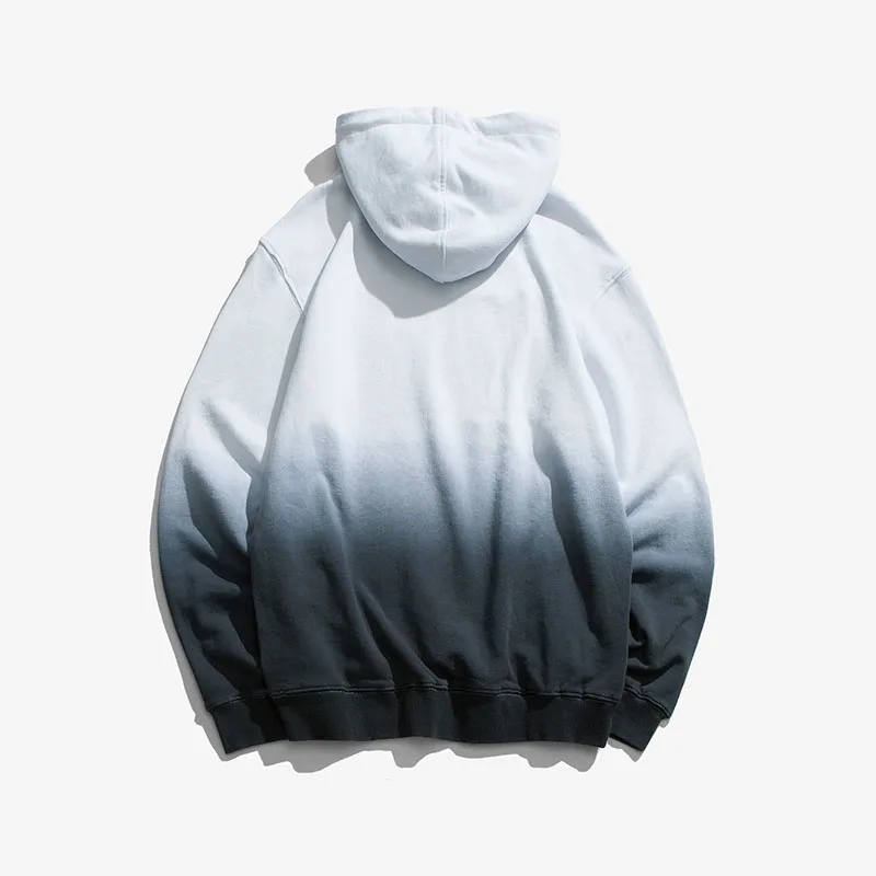 Hoodies Men Japanese Gradient Hooded High Street Pullover Cotton Fashion Hip Hop Streetwear Casual Pocket Hoodie Autumn2019