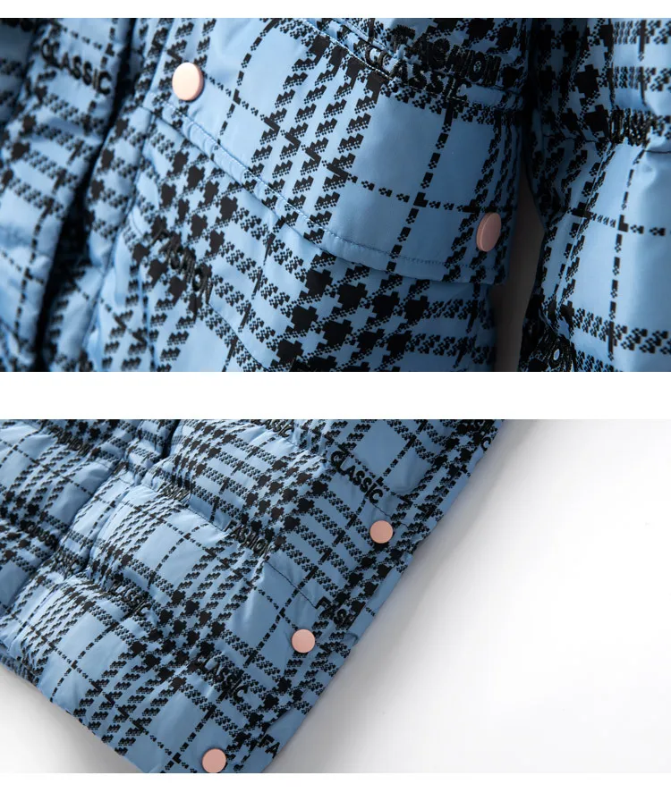 Shuchan 90% White Goose Down Plaid Women Down Coats Jackets Warm Woman Down Parka Winter Clothes Women Korean Fashion